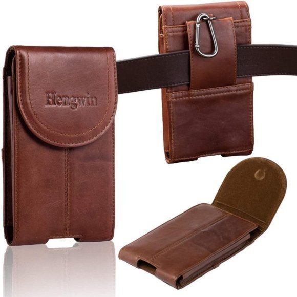 Genuine Leather Phone Belt Pouch - Picture 1 of 7